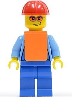 LEGO Minifigure-Lumberjack with Orange Vest-Town / City-CTY157-Creative Brick Builders